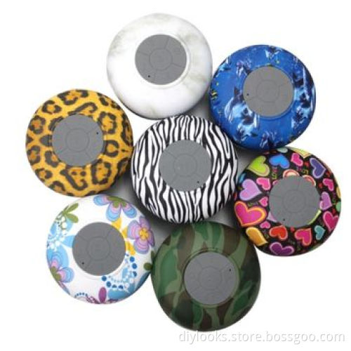 Zebra Pattern Mini Waterproof Bluetooth Speaker with Suction Cup for iPad